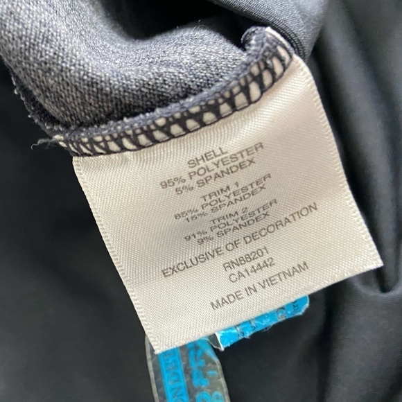 MONDETTA Black Heathered Grey High Low MIDI Dress Medium - Picture 8 of 8